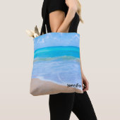Amazing Beach Tropical Scene Foto Tote Bag (Dichtbij)