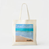 Amazing Beach Tropical Scene Foto Tote Bag (Voorkant)