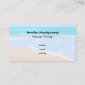 Amazing Beach Tropical Scene Foto Visitekaartje (Achterkant)