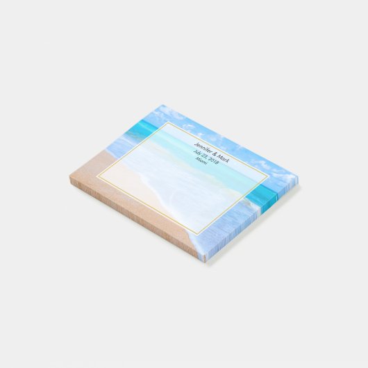 Amazing Beach Tropical Scene Photo Weddenschap Post-it® Notes (Schuin)