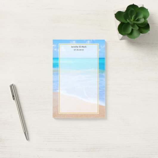 Amazing Beach Tropical Scene Photo Weddenschap Post-it® Notes (Kantoor)