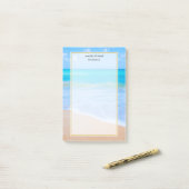 Amazing Beach Tropical Scene Photo Weddenschap Post-it® Notes (Op bureau)