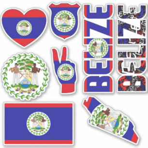 Amazing Belize Shapes National Symbols Sticker