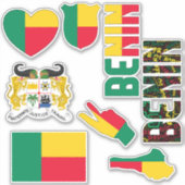 Amazing Benin Shapes National Symbols Sticker (Voorkant)