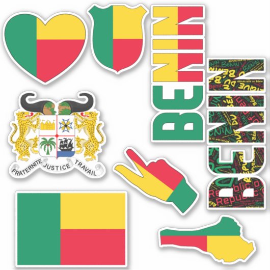 Amazing Benin Shapes National Symbols Sticker (Voorkant)