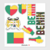 Amazing Benin Shapes National Symbols Sticker (Vel)