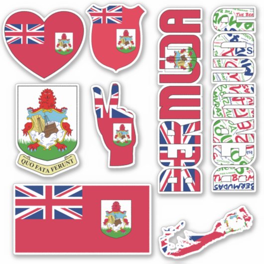 Amazing Bermuda Shapes National Symbols Sticker (Voorkant)