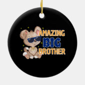 Amazing Big Brother Cool Dog Keramisch Ornament (Achterkant)