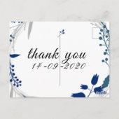 Amazing blue Geometric Dinner Invitation Briefkaart (Achterkant)