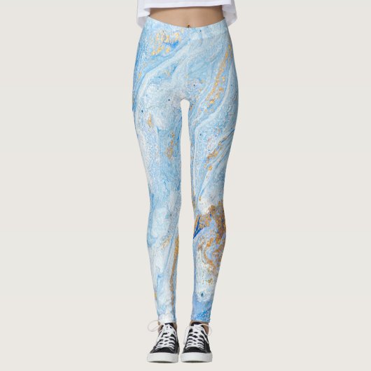 Amazing Blue Marble Leggings (Voorkant)