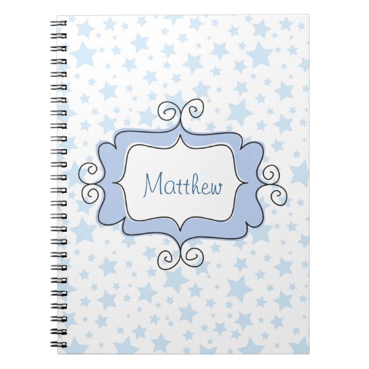 Amazing Blue Stars Notitieboek (Voorkant)