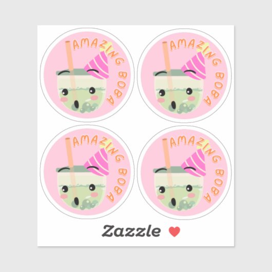 Amazing Boba - Pack van 4 Sticker (Vel)