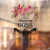 Amazing Boss DANK JE BOSS "geweldige baas sign" Raamsticker (Vel 2)