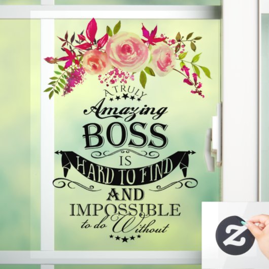 Amazing Boss DANK JE BOSS "geweldige baas sign" Raamsticker (Huis)