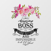 Amazing Boss DANK JE BOSS "geweldige baas sign" Raamsticker (Vel)