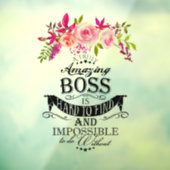 Amazing Boss DANK JE BOSS "geweldige baas sign" Raamsticker (Vel 3)