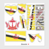 Amazing Brunei Shapes National Symbols Sticker (Vel)