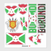 Amazing Burundi Shapes National Symbols Sticker (Vel)