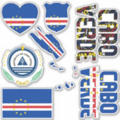 Amazing Cabo Verde Shapes National Symbols Sticker (Voorkant)