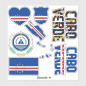 Amazing Cabo Verde Shapes National Symbols Sticker (Vel)
