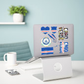 Amazing Cabo Verde Shapes National Symbols Sticker (Laptop op bureau)