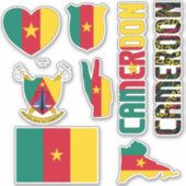 Amazing Cameroon Shapes National Symbols Sticker (Voorkant)