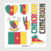 Amazing Cameroon Shapes National Symbols Sticker (Vel)