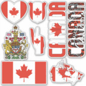 Amazing Canada Shapes National Symbols Sticker (Voorkant)