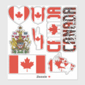 Amazing Canada Shapes National Symbols Sticker (Vel)