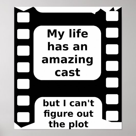 Amazing Cast Funny Poster Sign (Voorkant)