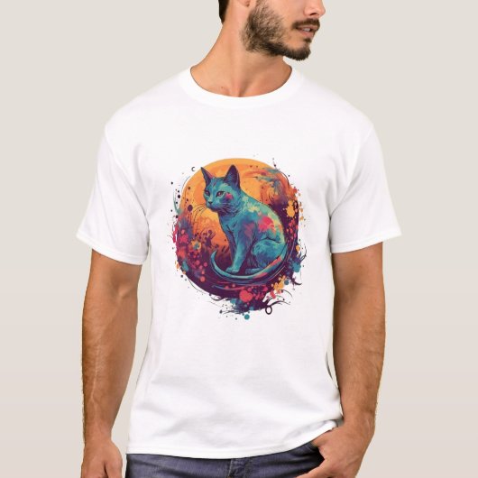 amazing cat lover art  t-shirt (Voorkant)