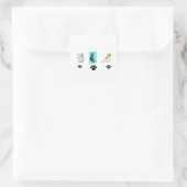 Amazing Cats Vierkante Sticker (Tas)