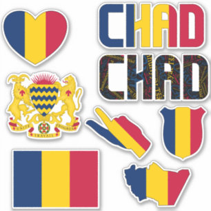 Amazing Chad Shapes National Symbols Sticker