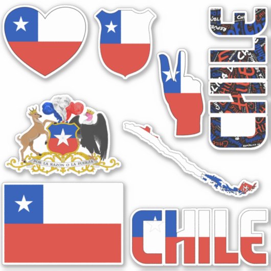 Amazing Chili Shapes National Symbols Sticker (Voorkant)
