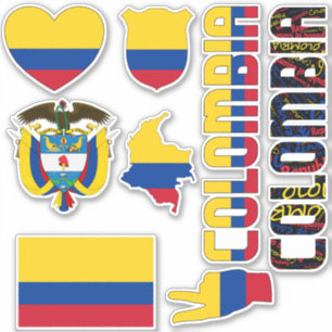 Amazing Colombia Shapes National Symbols Sticker