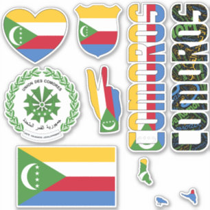 Amazing Comoros Shapes National Symbols Sticker