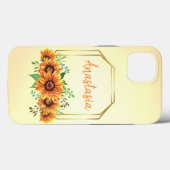Amazing, Cool, Geel Monogram, Zonnebloem Case-Mate iPhone Case (Achterkant (horizontaal))