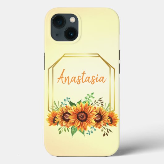 Amazing, Cool, Geel Monogram, Zonnebloem Case-Mate iPhone Case (Achterkant)