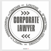 Amazing Corporate Lawyer Sticker (Vel)