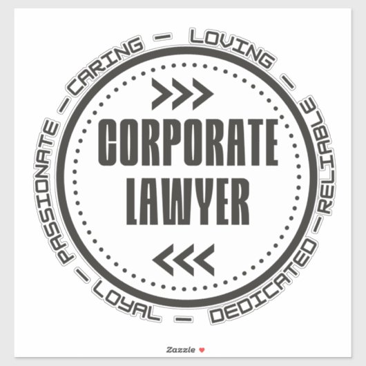 Amazing Corporate Lawyer Sticker (Vel)