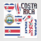 Amazing Costa Rica Shapes National Symbols Sticker (Vel)