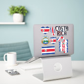 Amazing Costa Rica Shapes National Symbols Sticker (Laptop op bureau)