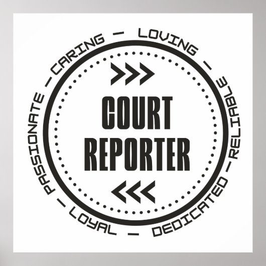 Amazing Court Reporter Poster (Voorkant)