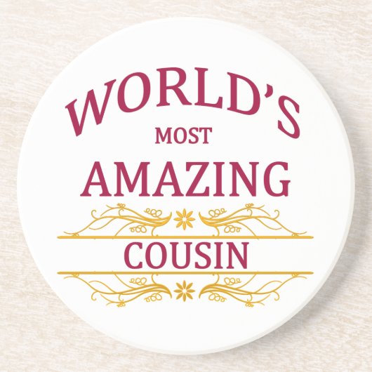 Amazing Cousin Zandsteen Onderzetter (Voorkant)