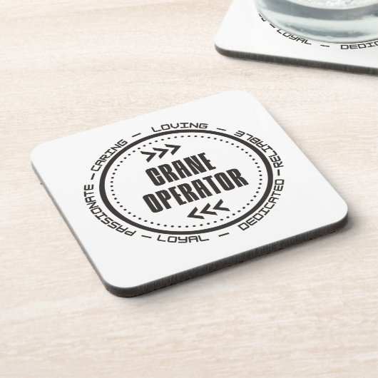 Amazing Crane Operator Bier Onderzetter (Linkerzijde)