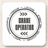 Amazing Crane Operator Bier Onderzetter (Voorkant)