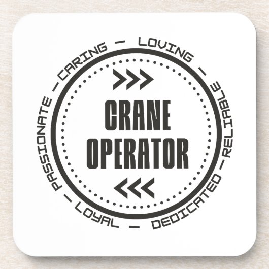 Amazing Crane Operator Bier Onderzetter (Voorkant)