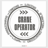 Amazing Crane Operator Sticker (Vel)