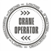 Amazing Crane Operator Sticker (Voorkant)