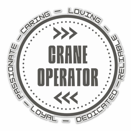 Amazing Crane Operator Sticker (Voorkant)